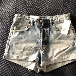 Denim high waisted shorts, new w/tags